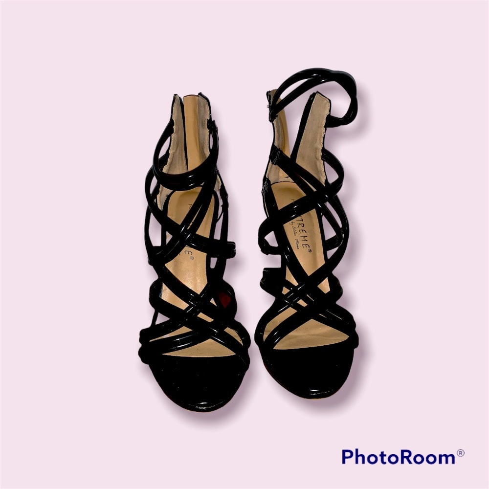 Don’t Criss Cross Me Patent Leather Heels